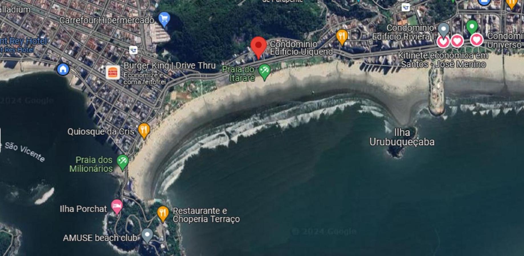 Kitinete 1514 Com Vista Para O Mar São Vicente Exterior foto
